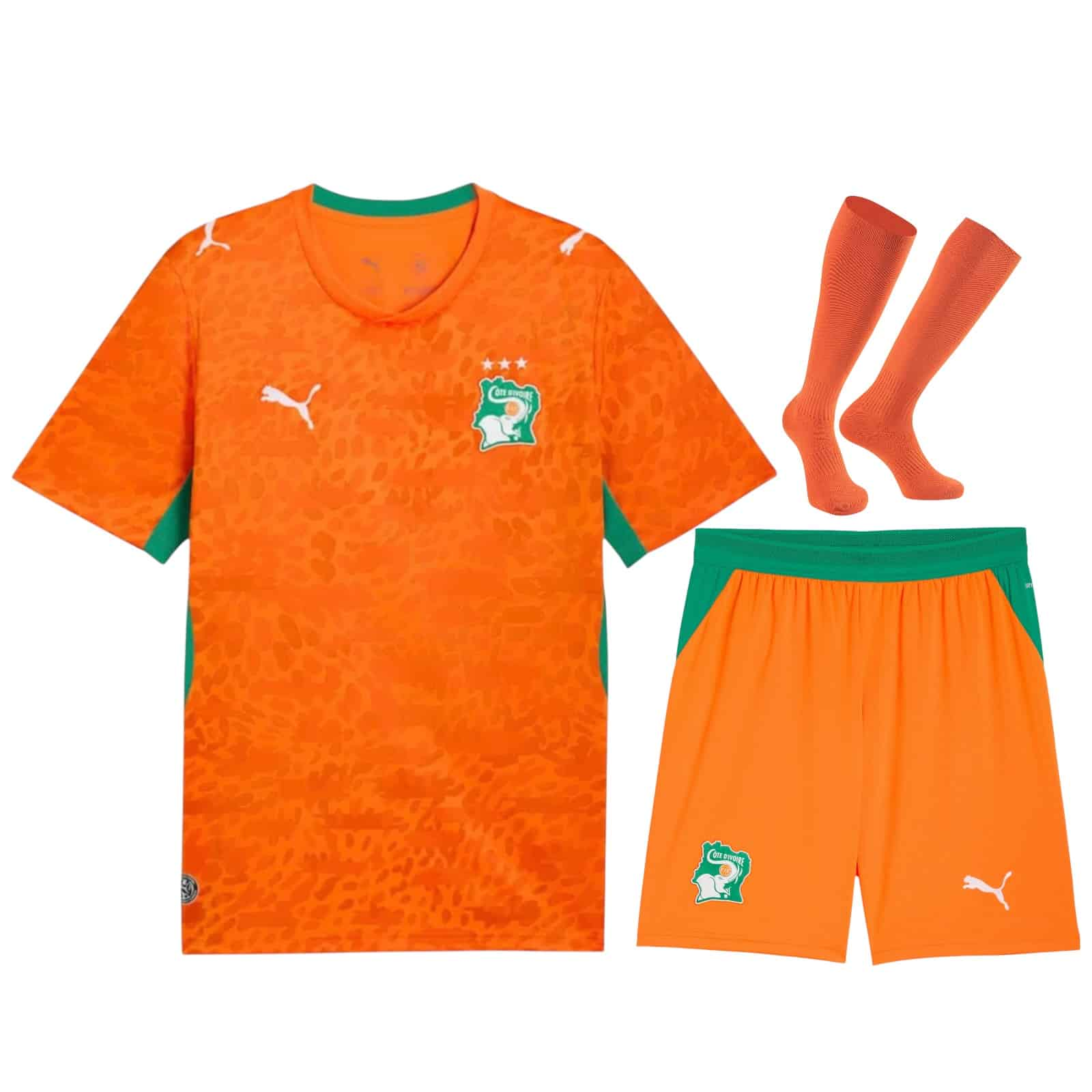 Kids Ivory Coast Home Jersey Suit & Socks World Cup 2026