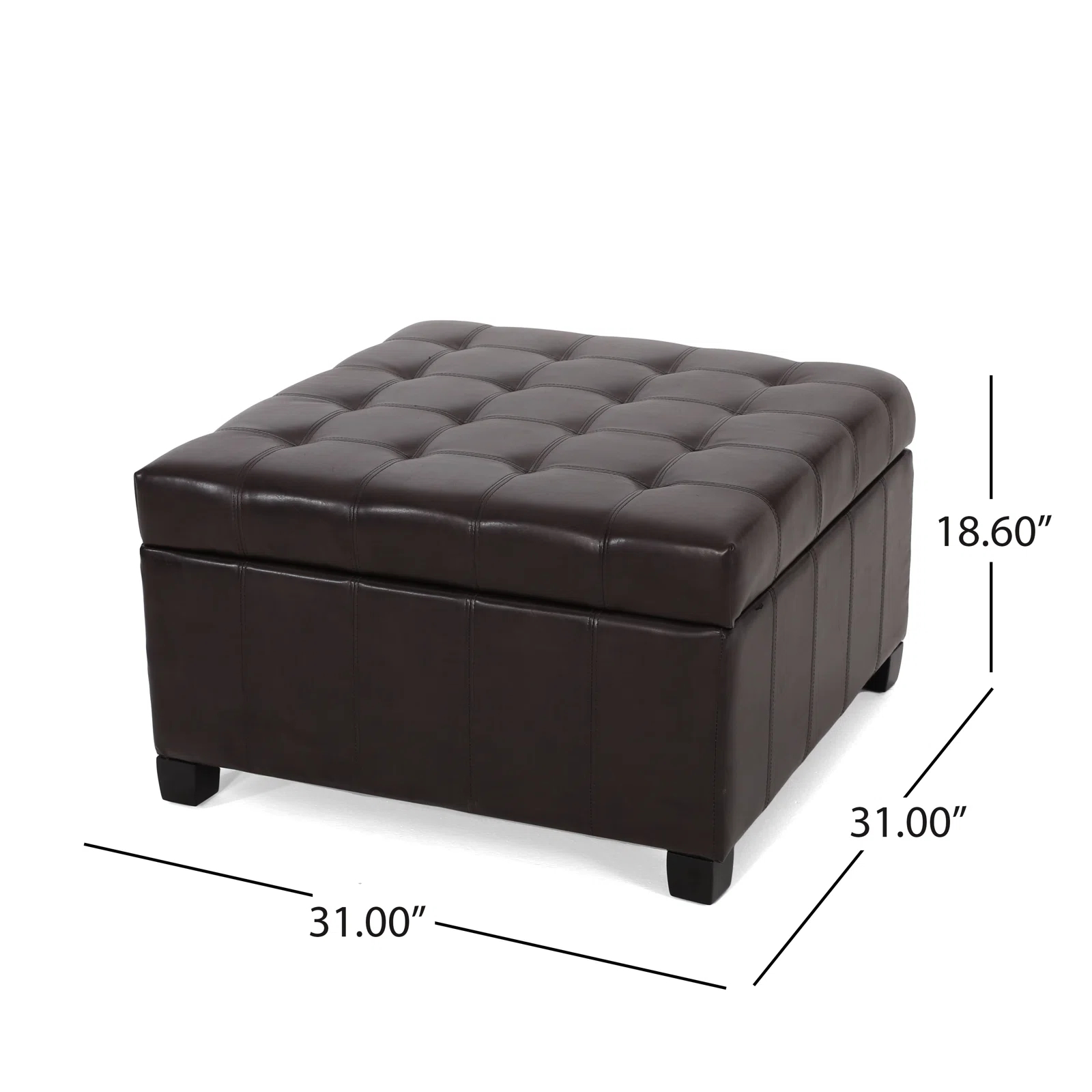 Francisville Vegan Leather Ottoman