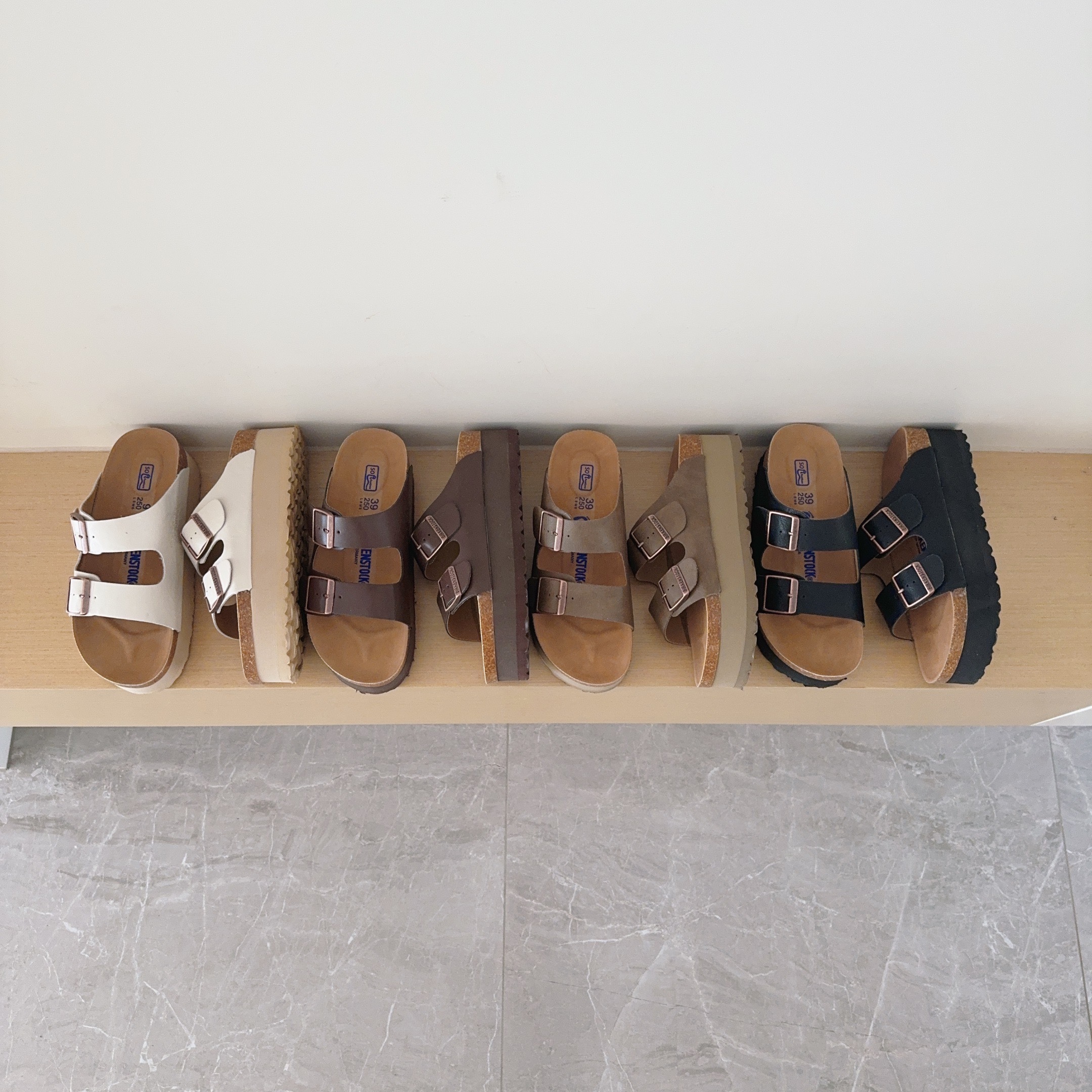 Platform 6 Cm Birken-Style Two-Strap Sandals