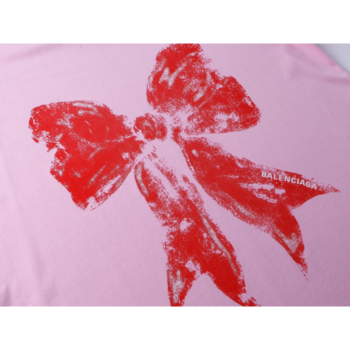 Balenciaga Bow Print T-shirt Black/Pink