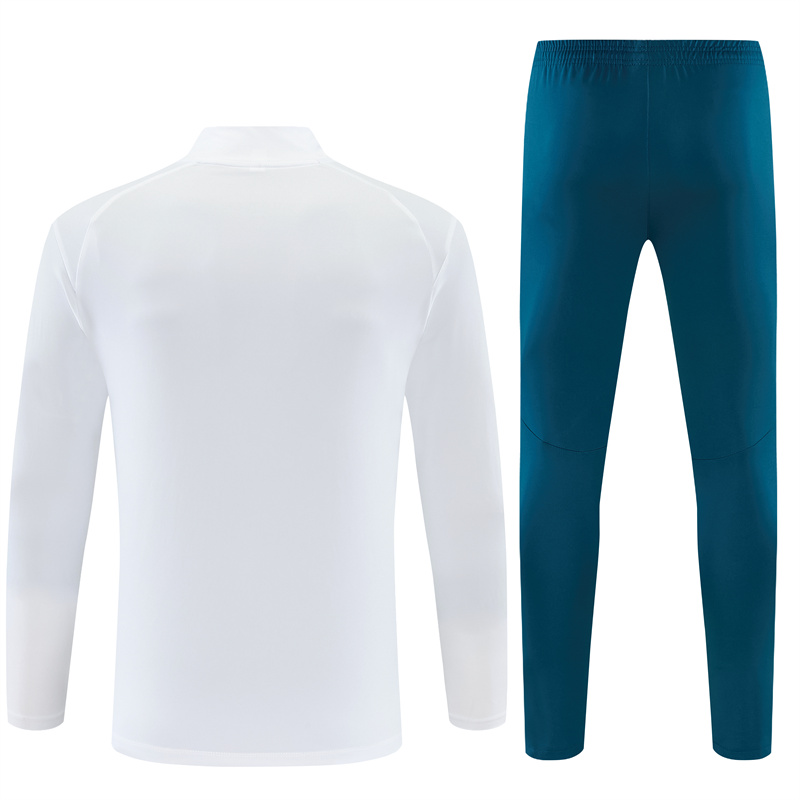 Portugal 26/27 Half Zipper Training Suit - White