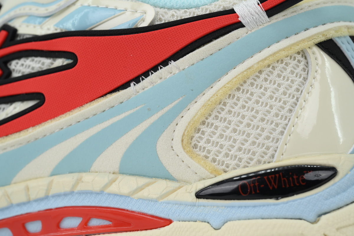 Off-White Be Right Back Powder Red Blue white OMIA295S 26FAB005 7626