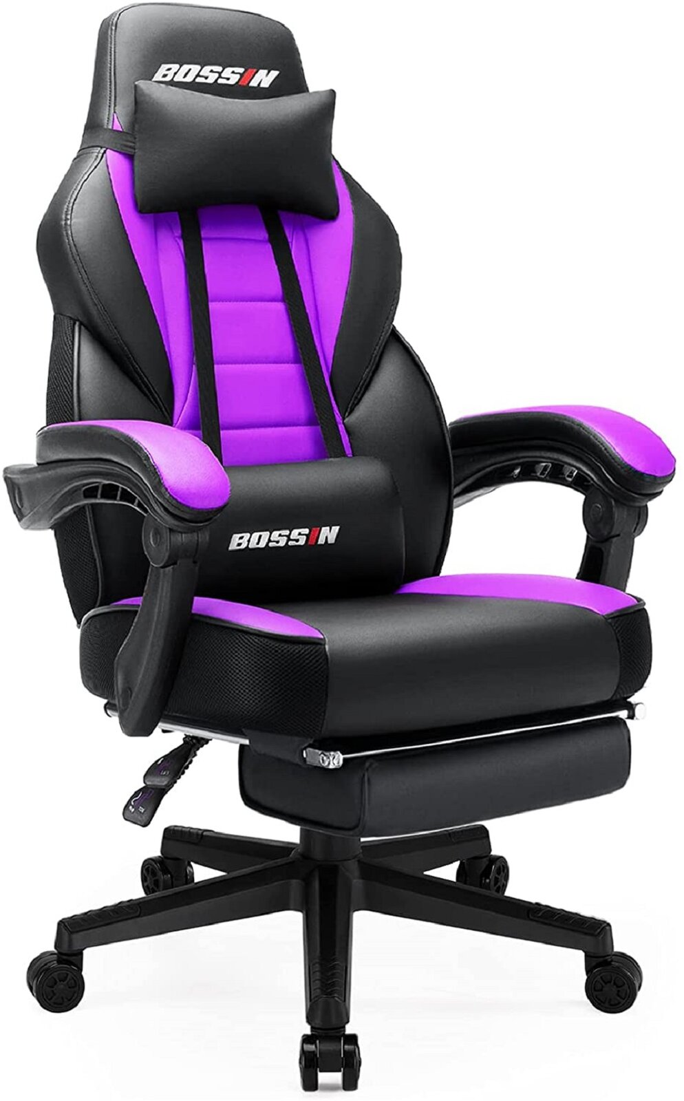 Racing Style Large Size High-Back PU Leather Gaming Chair