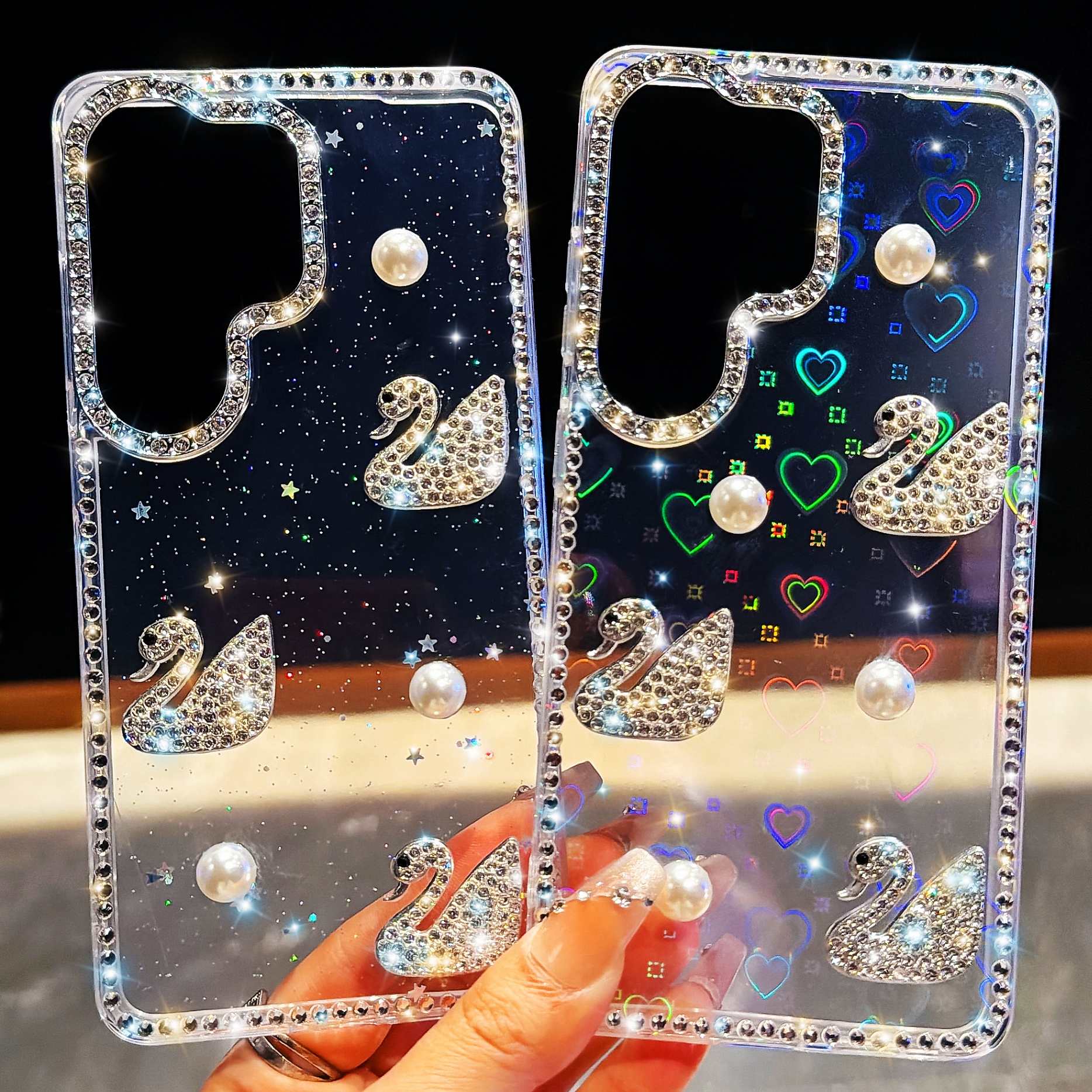 Galaxy A56 Protective Case Glitter - back view