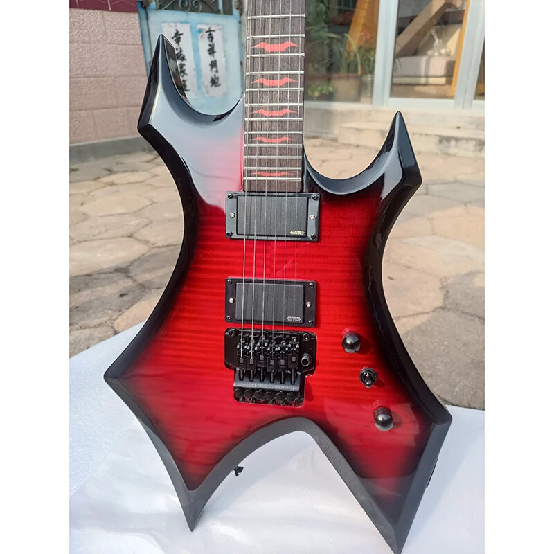 B.C Rich & # 034;Warlock & # 034;Electric Guitar, Floyd Rose Vibrato Bridge, Lock String Nut