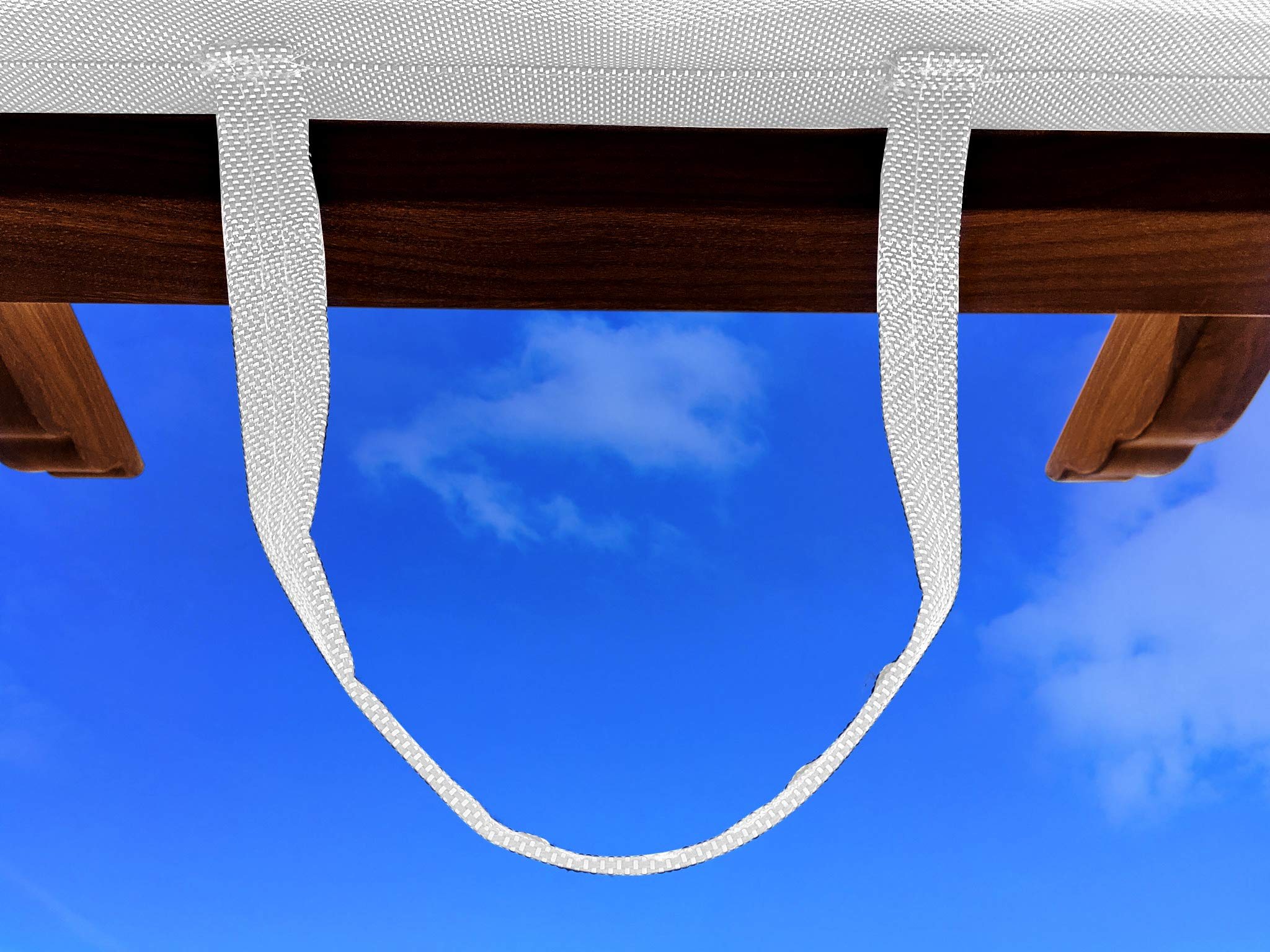 Palermo Soft Top Pergola, Off-White Canopy