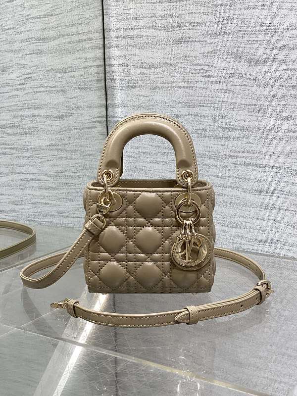 Lady Dior Mini Bag Milk Tea