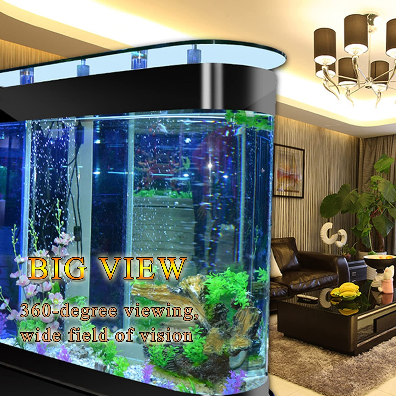 Round Head Living Room Desktop Glass Fish Tank