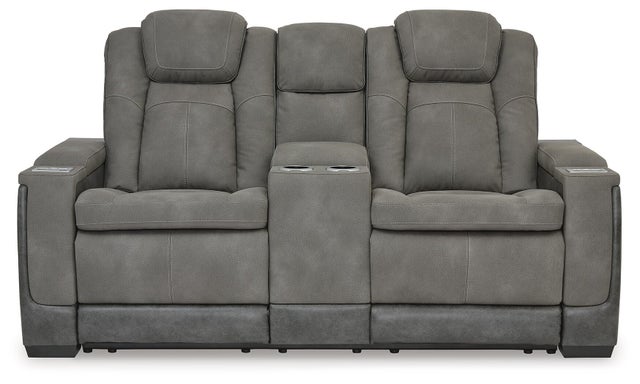Next-Gen DuraPella Dual Power Reclining Loveseat with Console
