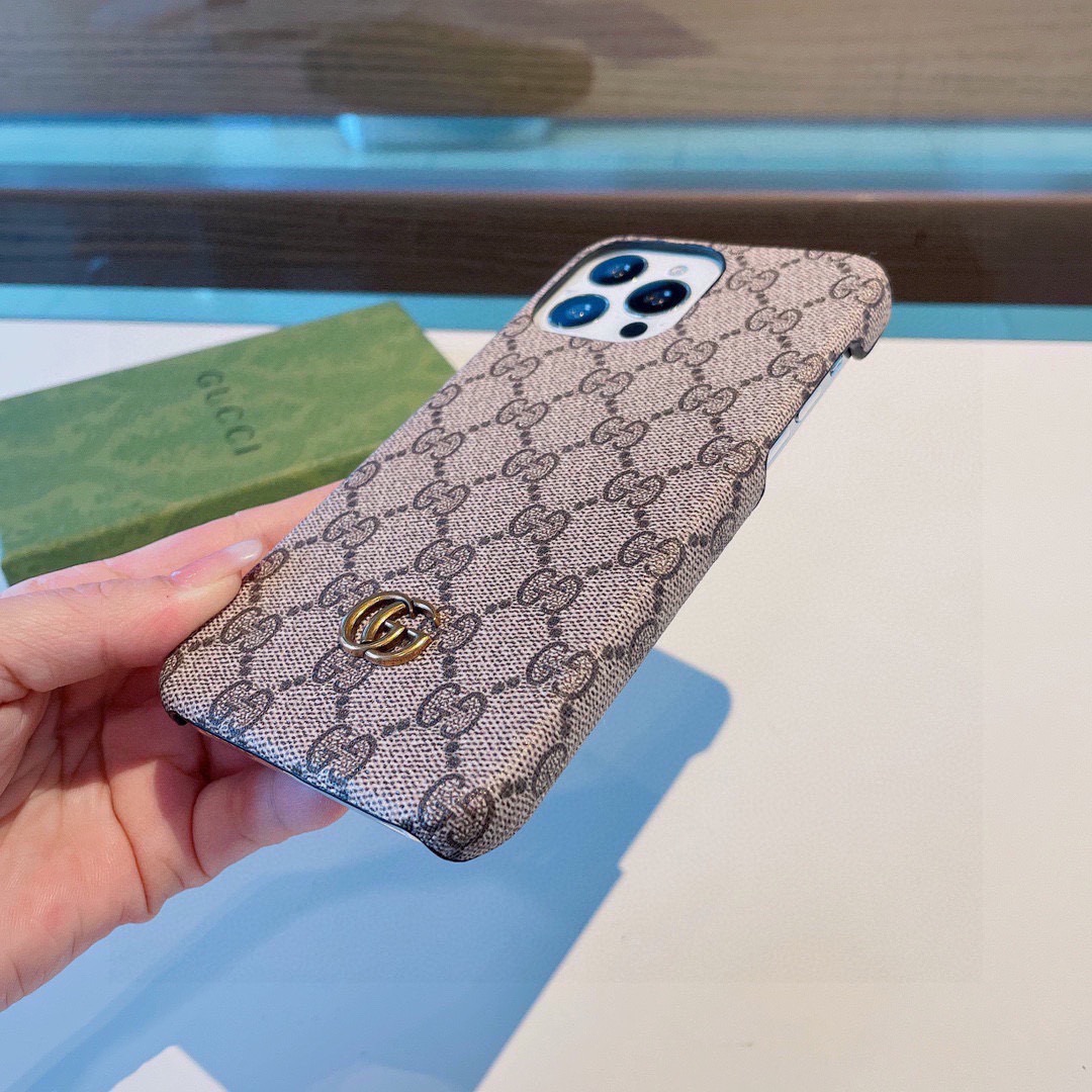 Gucci Classic Monogram Phone Case | Metal Logo & Polished Edge, In Sync with Official Launch