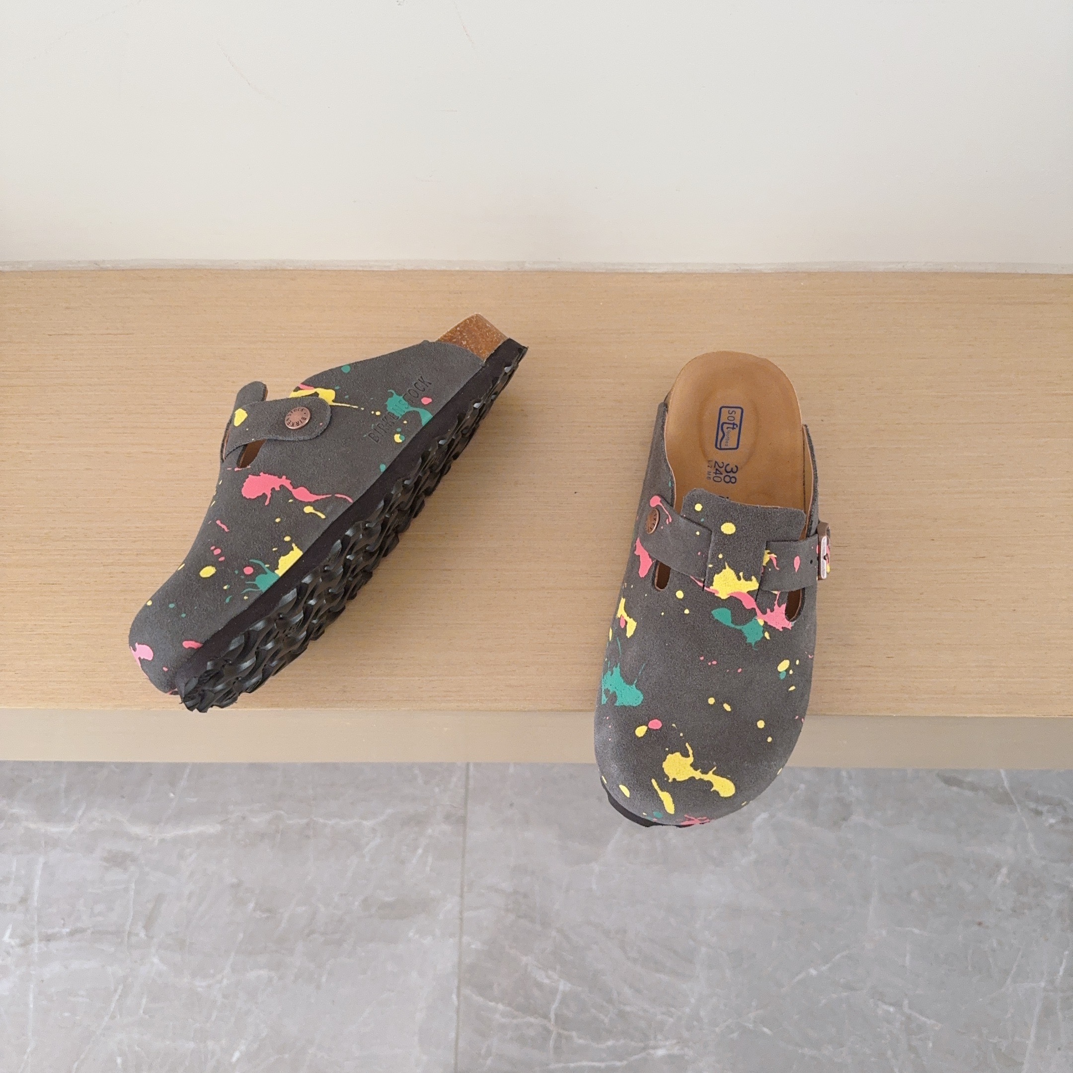 Splatter Graffiti Birken-Style Clogs