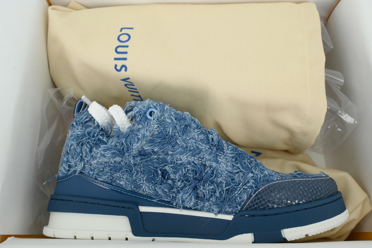 Louis Vuitton LV Skate Sneaker Plum Blossom Diamond Blue