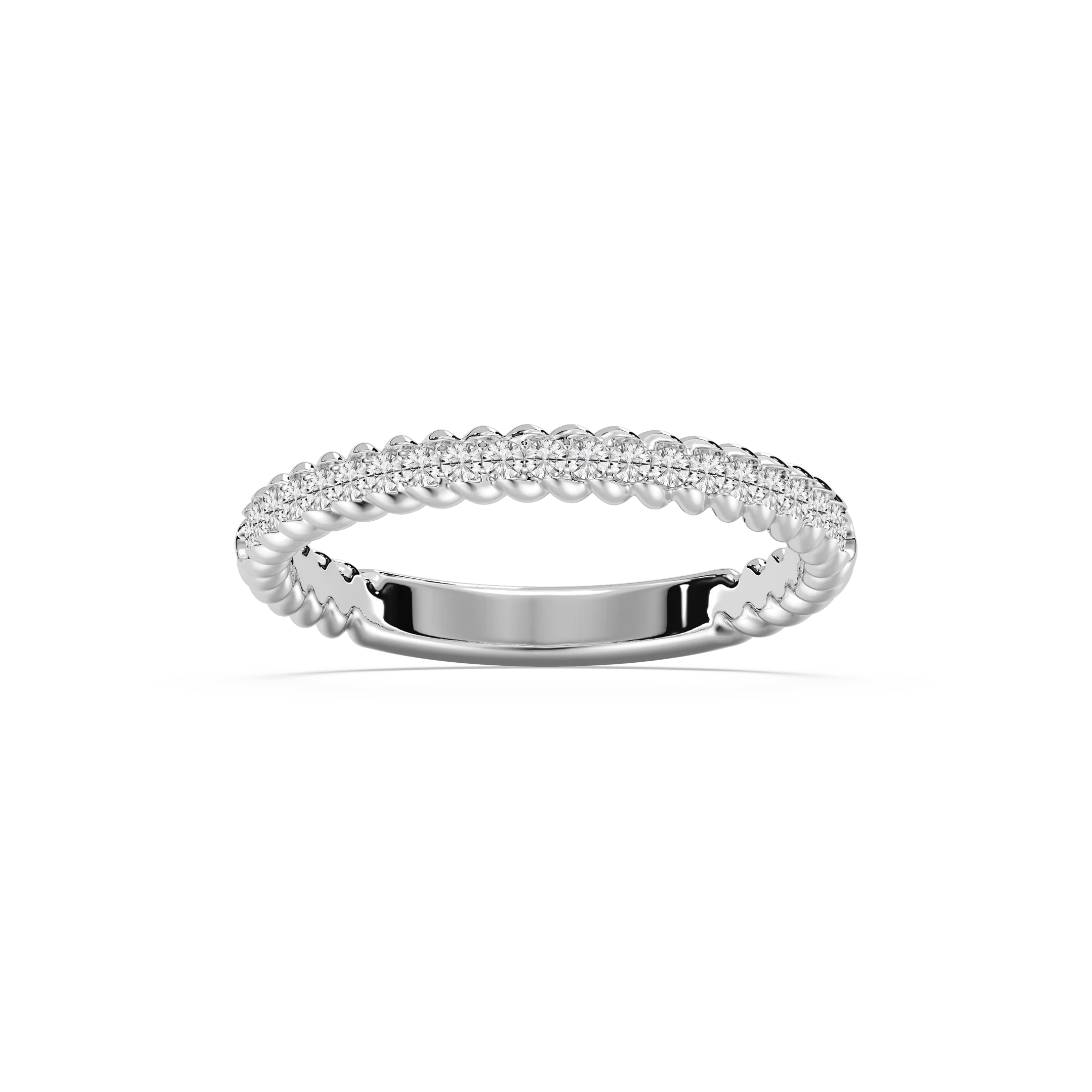 Helix 1/5 ctw Round Lab Grown Diamond Rope Twist Wedding Band