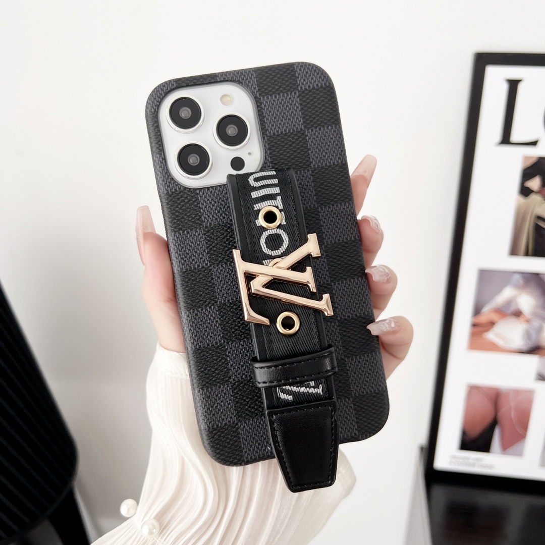 Louis Vuitton Classic Monogram Wrist Strap Luxury Phone Case
