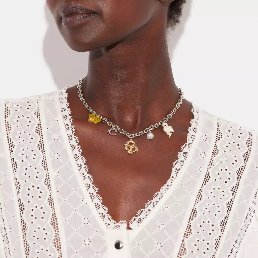 COAthtCH Bumble Bee Pretzel Charm Necklace