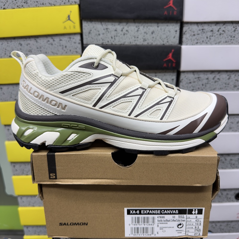 Salomon XT-6 Cream Green Sneakers