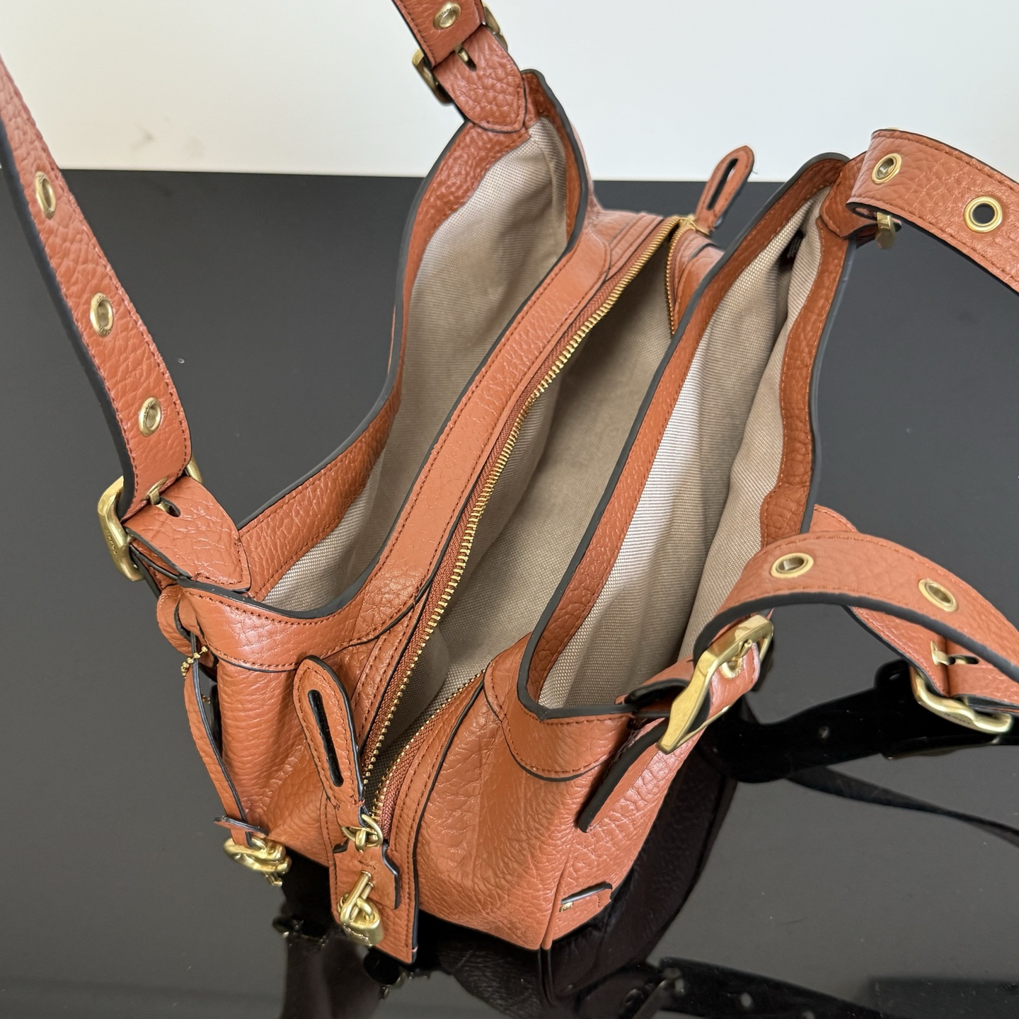 Coach drifter 31 shoulder bag in pebbled leather