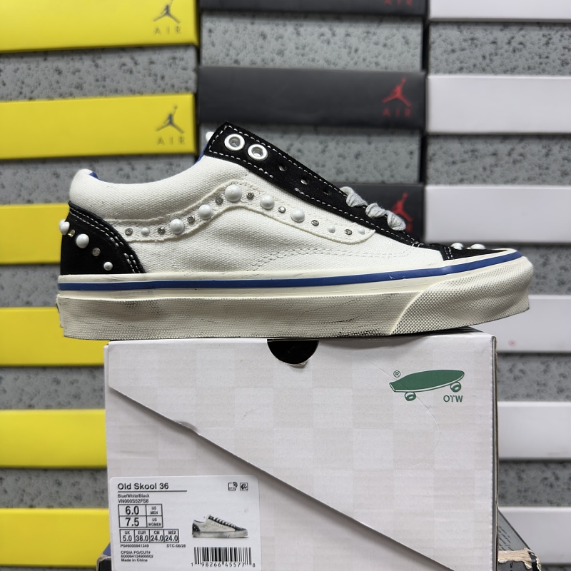 Vans Old Skool Black Blue Vintage Pearl