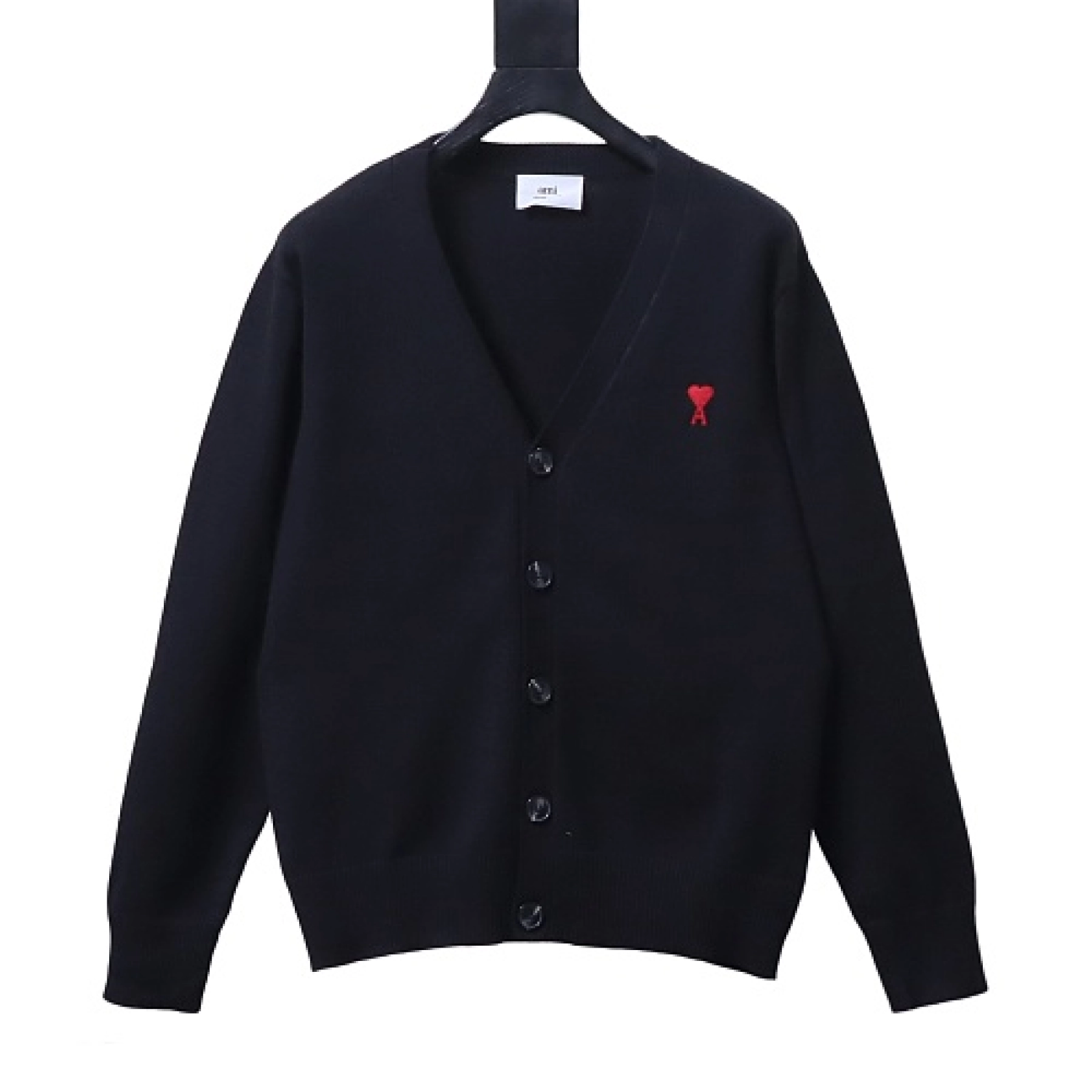 Ami V-neck cardigan Black