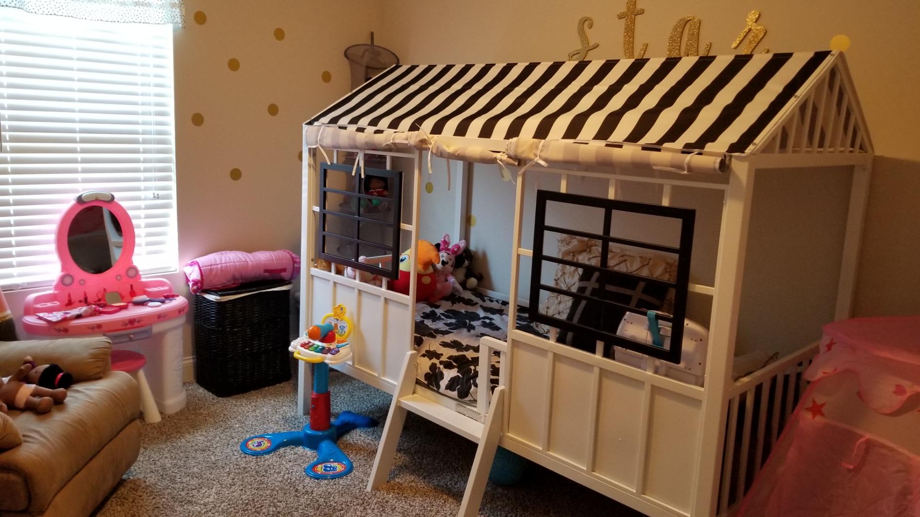 Rowan Valley Forest Loft Bed, Black/White