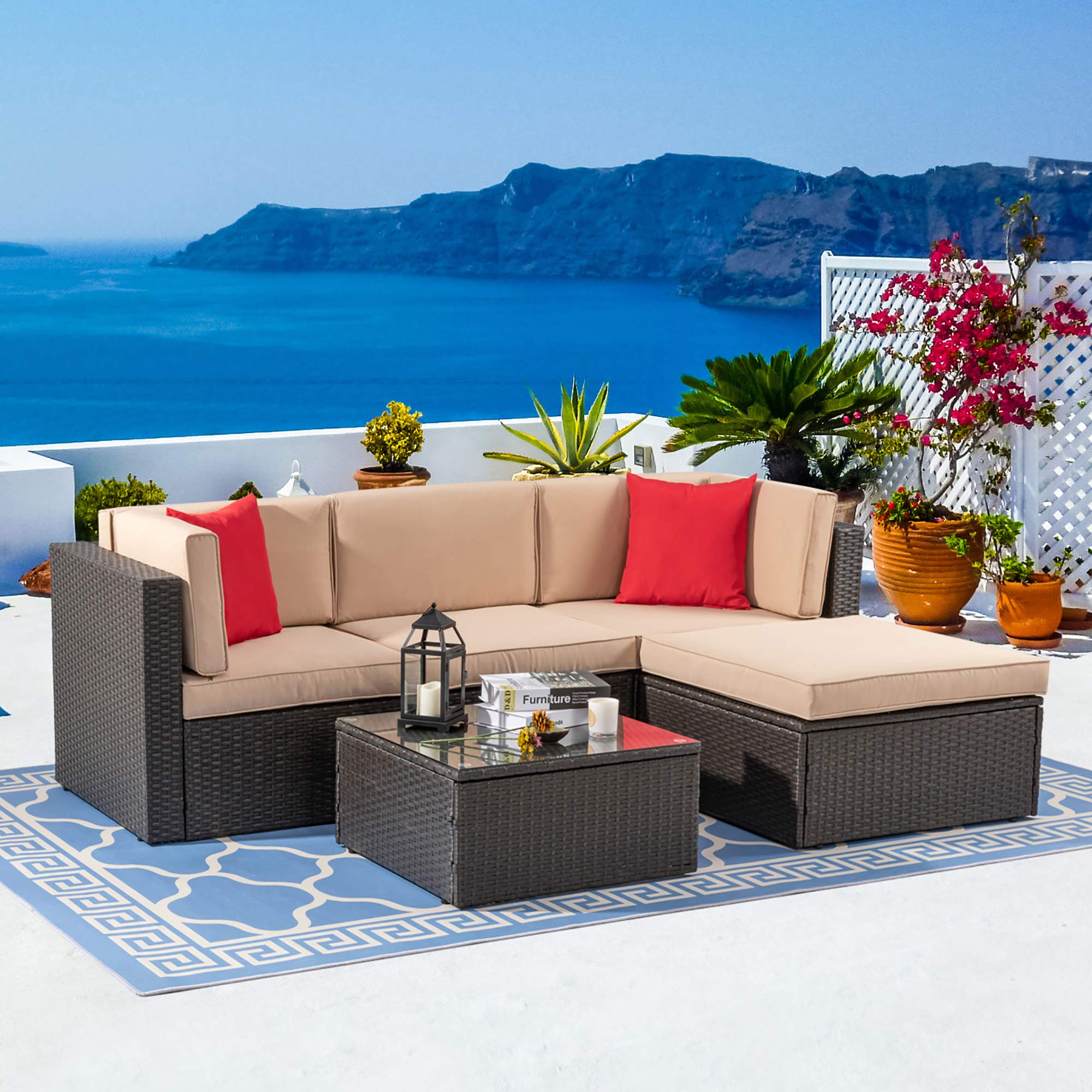 5 Pcs Patio Furniture Sets
