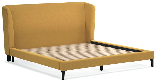 Maloken Wingback Upholstered Platform Bed