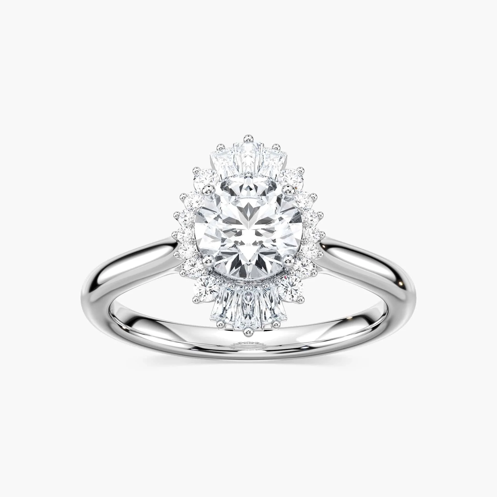 Katheryn Round Lab Grown Diamond Vintage Halo Engagement Ring