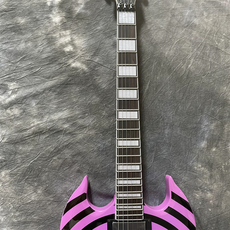 Purple Zakk Electric Guitar HH Pickups Floyd Rose Bridge Black Hardware