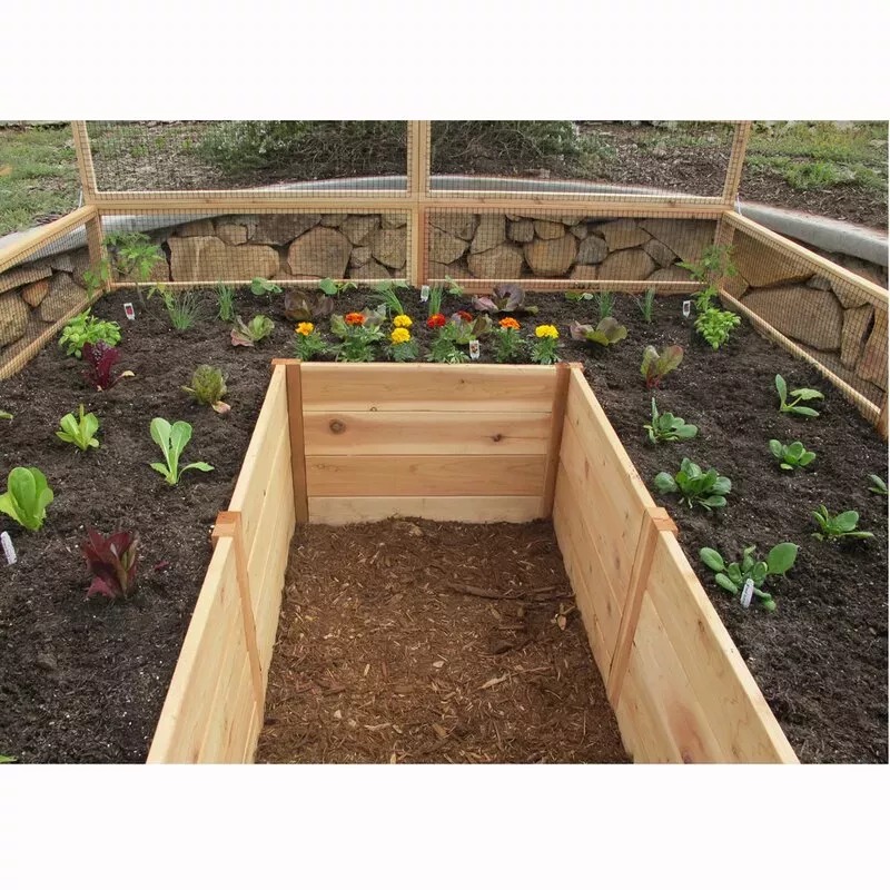 7.5' x 8' Wood Frame Garden Bed For Sale