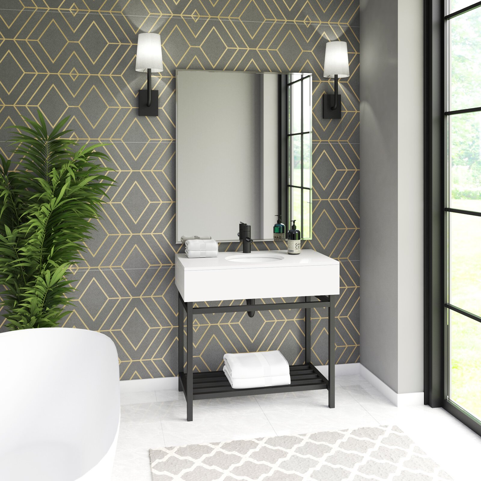 Whittier 36” Single Bathroom Vanity Set