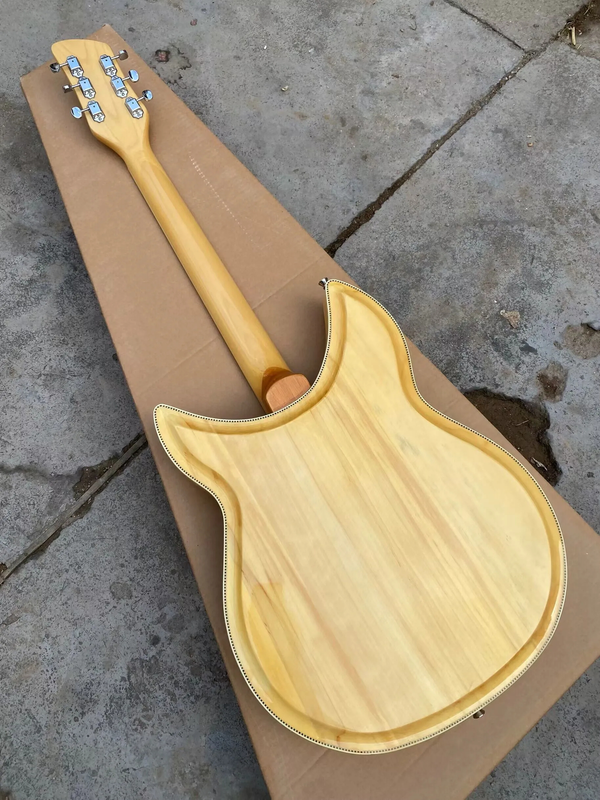 6 Strings Maple Glo Natural Semi Hollow Body Electric Guitar Arched Top& Back