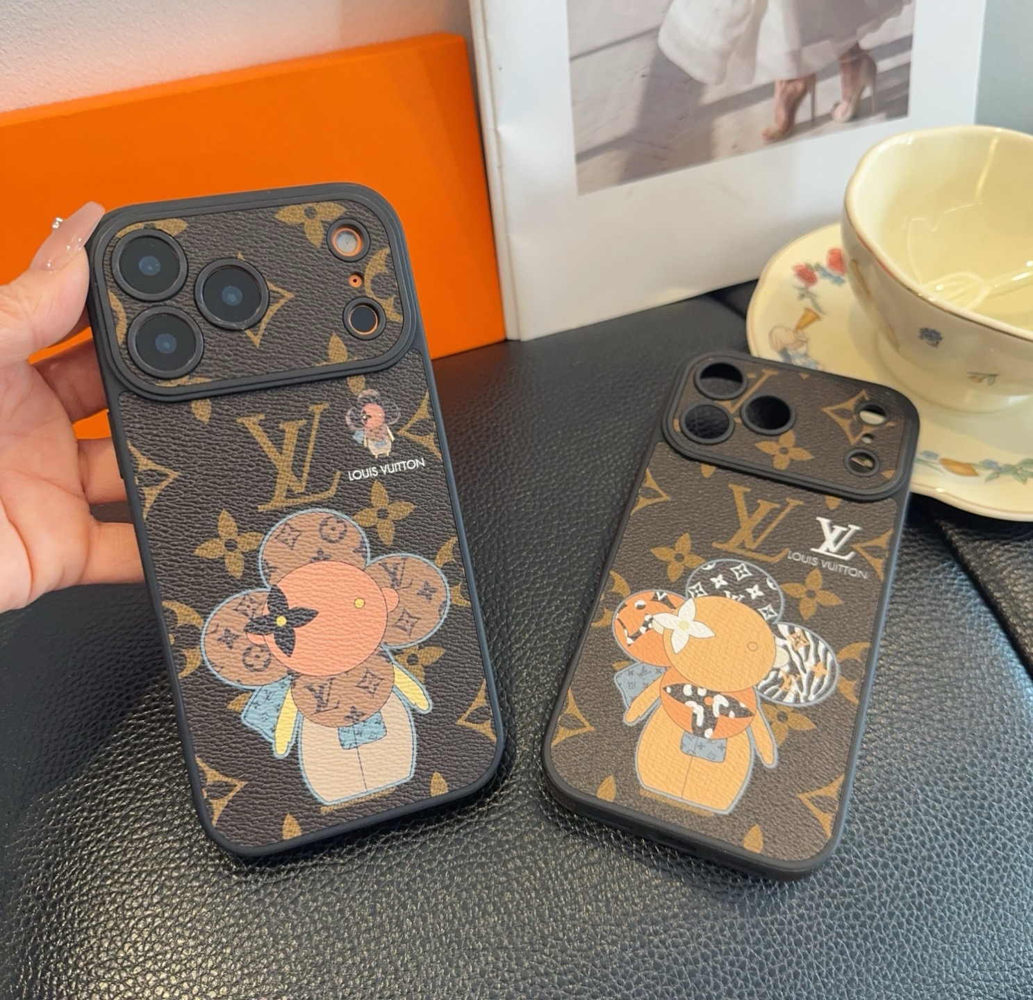 Louis Vuitton Monogram Cartoon Vivienne Doll Luxury Phone Case
