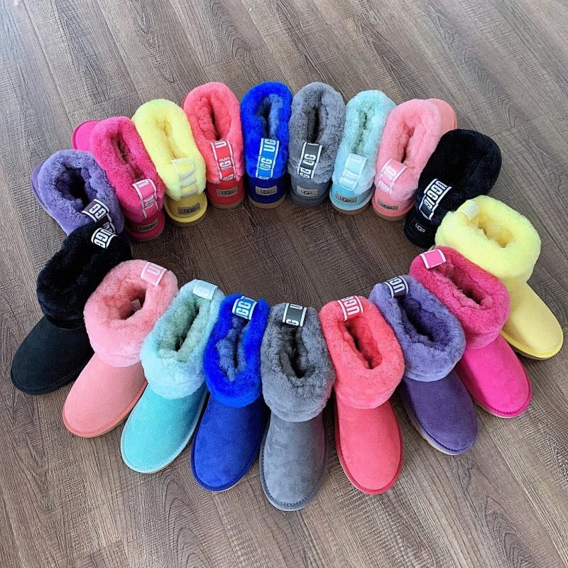 UGG 5854 Fluff Cuff Classic Mini Boots