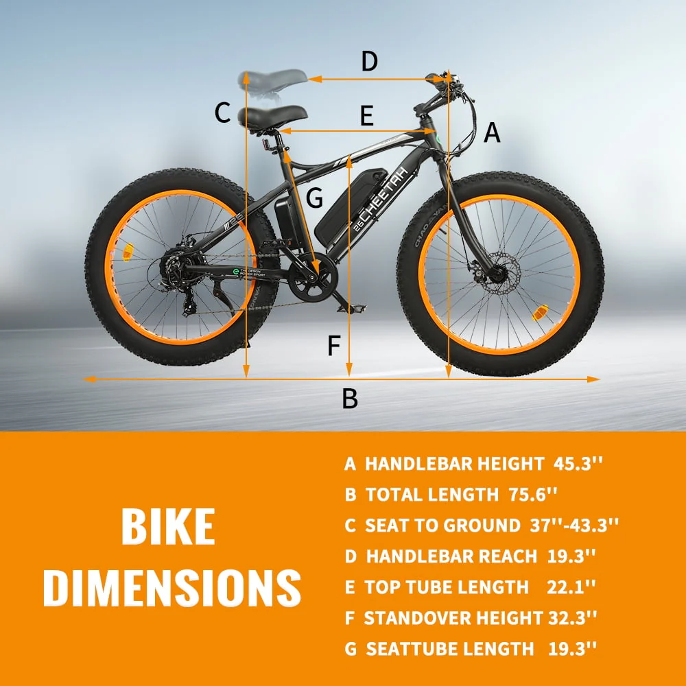 ECOTRIC 26in Fat Tire Electric Bike, 500W, 36V, 7-Speed