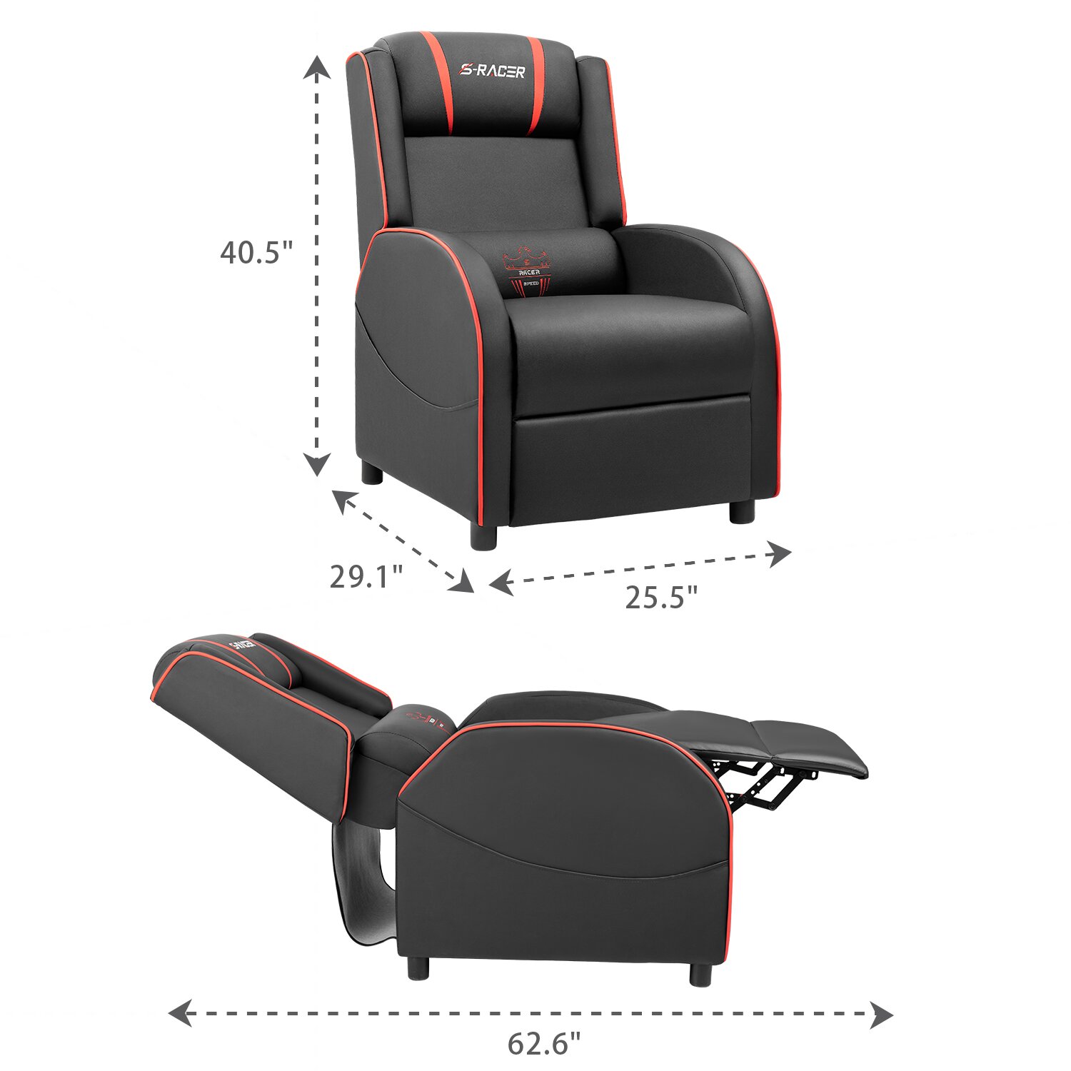 Faux Leather Reclining Massage Chair