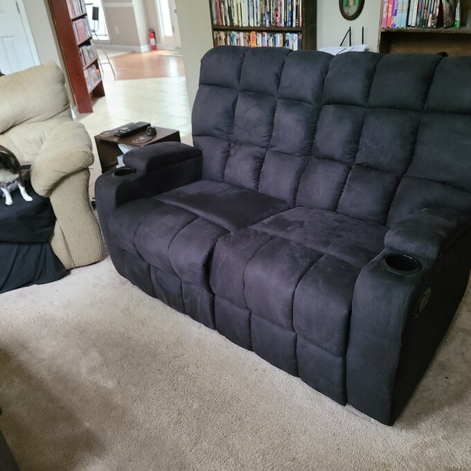 Grigor 57.5'' Wide Home Theater Loveseat with Cup Holder