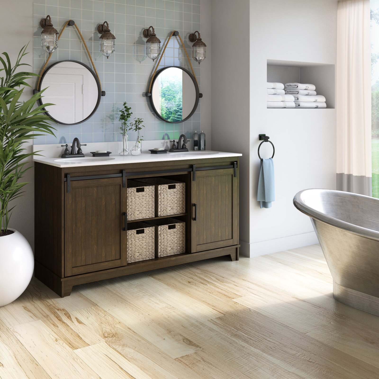 Braylen 60" Double Bathroom Vanity Set