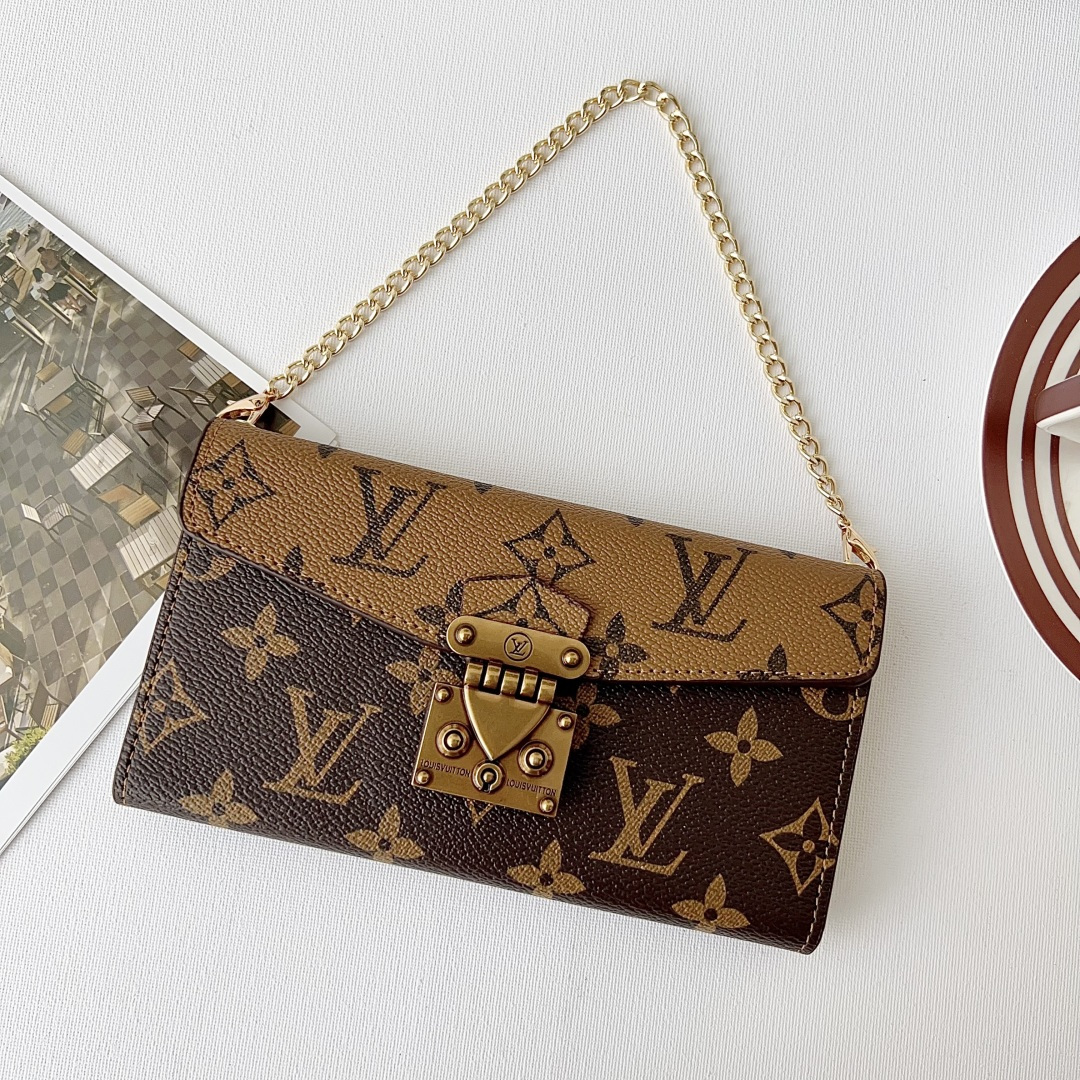 Louis Vuitton & Gucci Luxury Monogram Wallet Crossbody Phone Purse Case