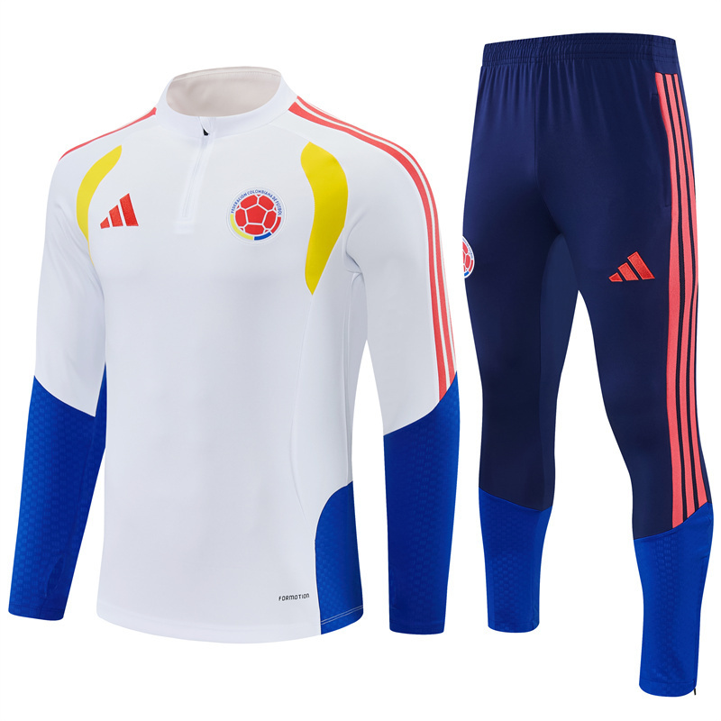 Colombia 2026 Training Suit Half Zipper White