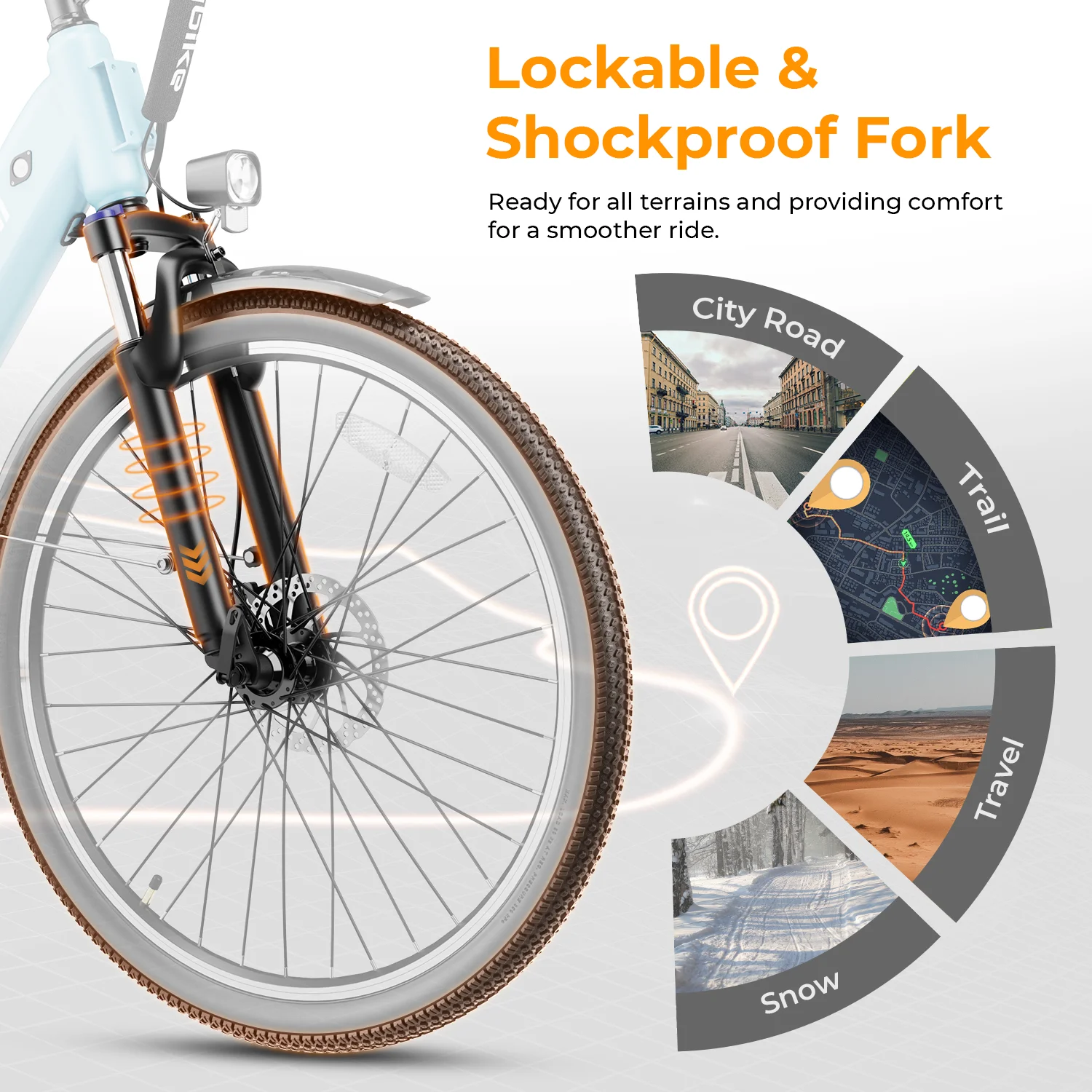 Heybike Cityscape 2.0 26in Electric Bike, 500W, 36V 13Ah