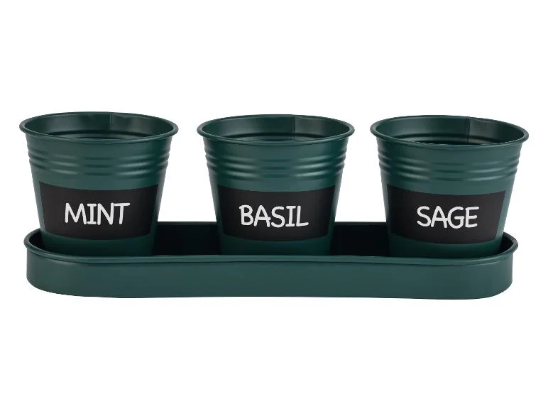 Lot de 3 pots pour herbes aromatiques
