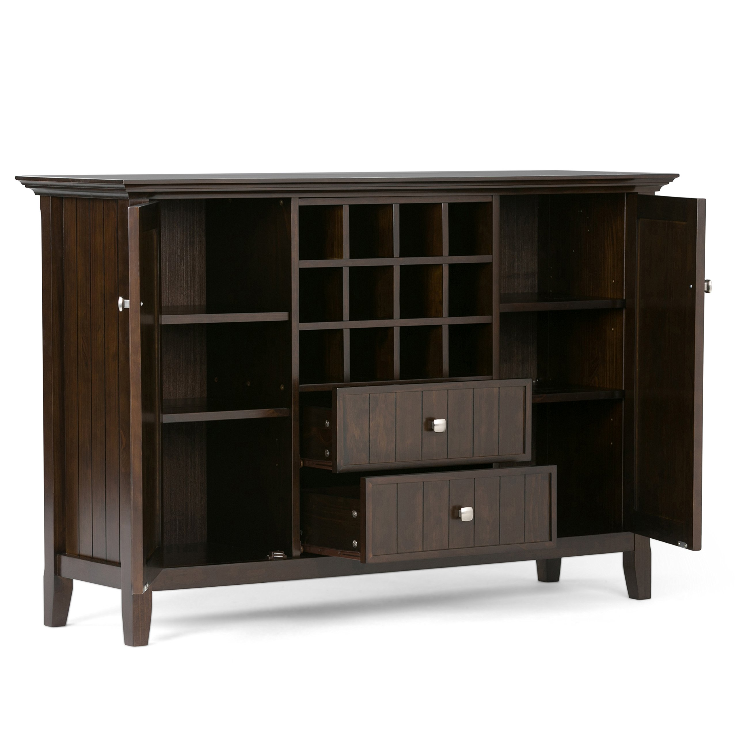 Solid Pine Wood 54 inch Rustic Sideboard Buffet Credenza in