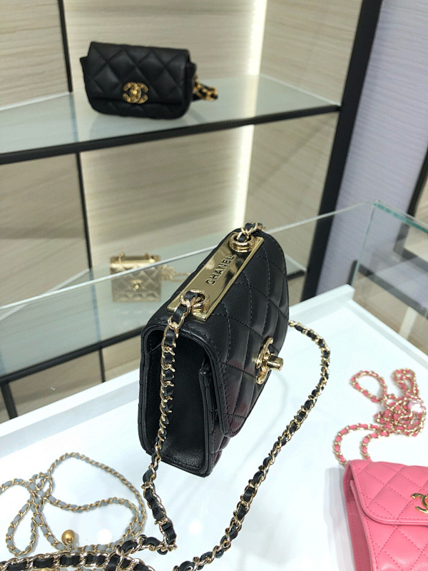 Chanel A81633Y Black Small Trendy Mini Wallet