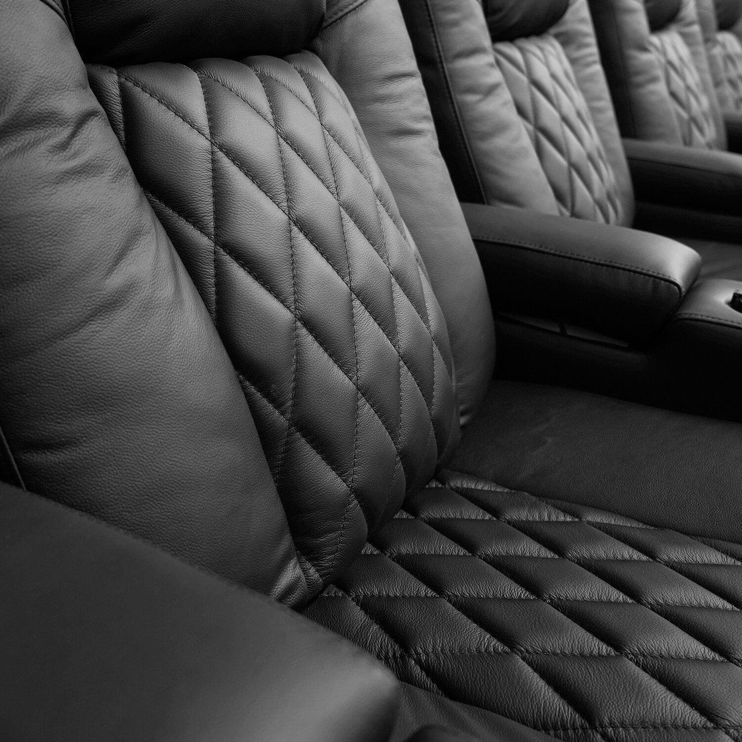 Tuscany 68.25'' Wide Genuine Leather Home Theater Seating with
