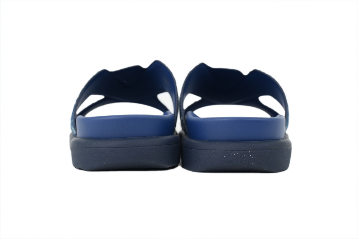 LOUIS VUITTON Oasis Mule Shoes Blue Denim Fabric