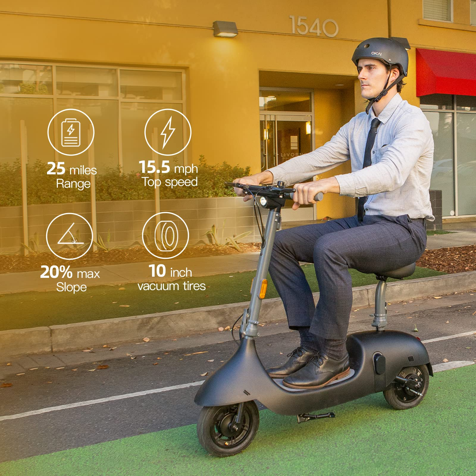 Electric Scooter with Seat