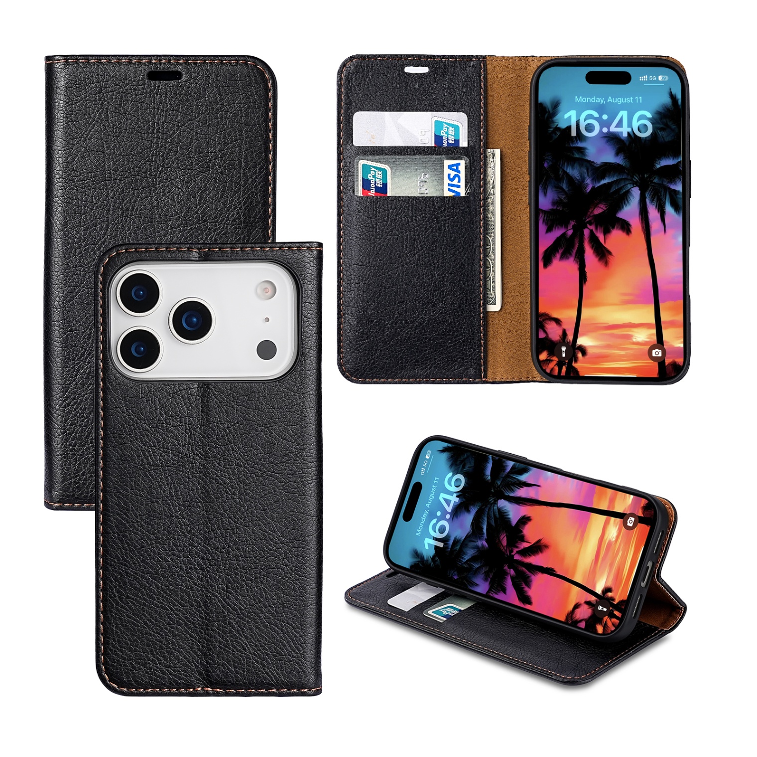 iPhone 18 Pro Max Protective Case Leather - back view