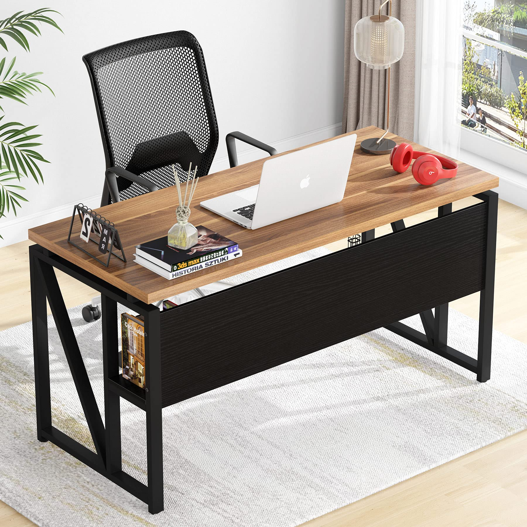 L Shaped Desk with Drawer Cabinet