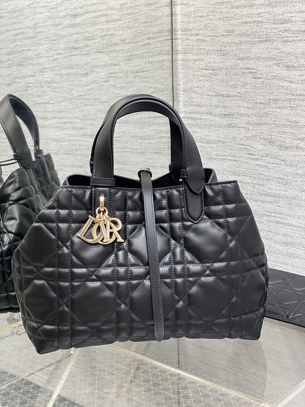 Dior Toujours Tote Bag Medium Black Cannage