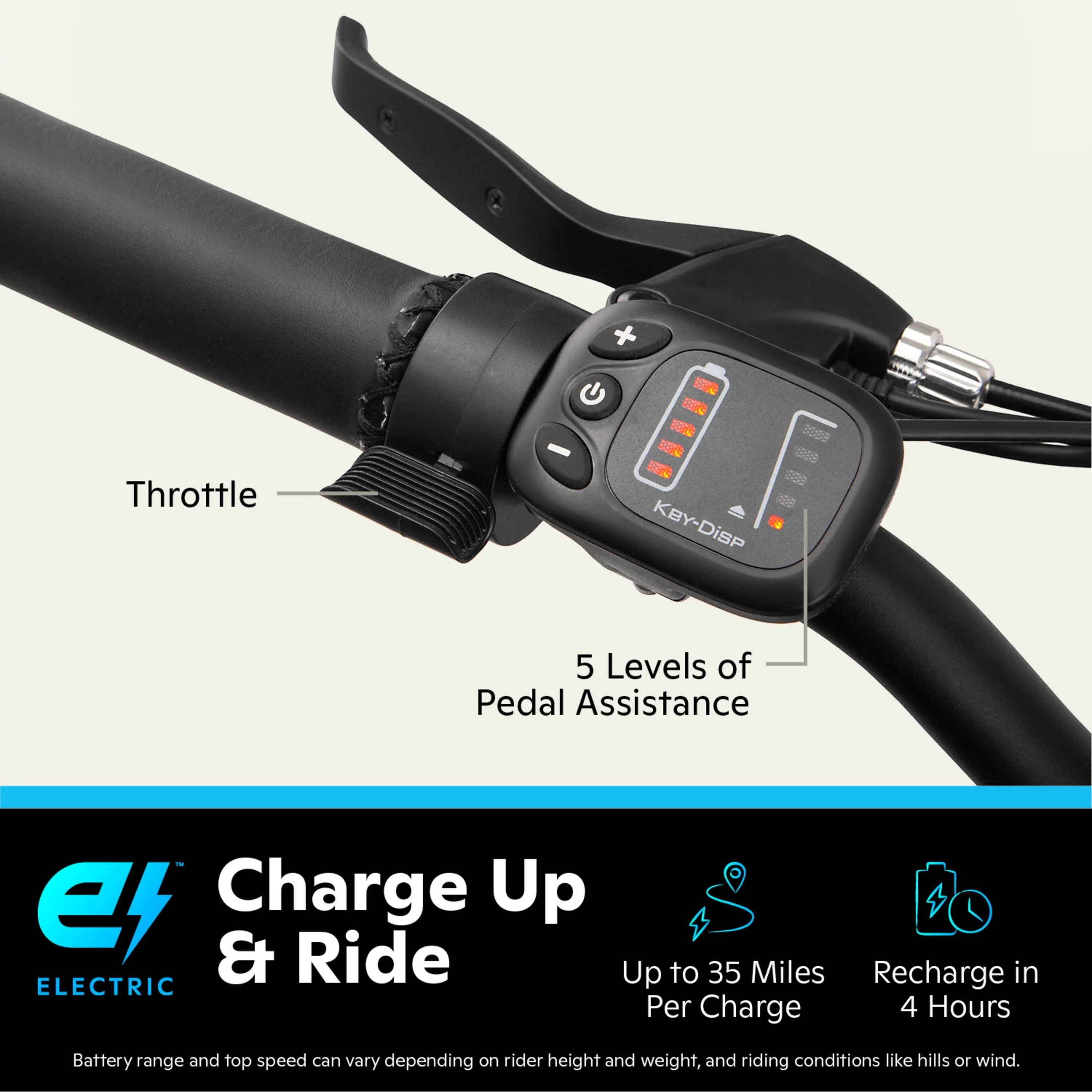 Schwinn EC1 26in Electric Cruiser Bike, Black